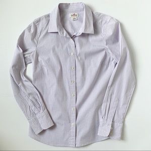 J. Crew Blue Pink White Plaid  Collar Shirt Small